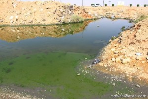 بالصور : تسربات الصرف الصحي تغرق حي اشبيليا بالرياض