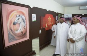 افتتاح معرض أحاسيس لونية( 2 )ومعرض الخط العربي بجمعية الثقافة والفنون بتبوك