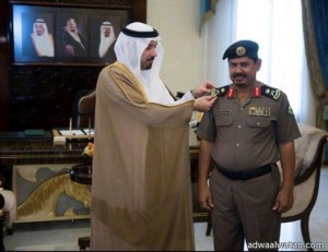 أمير مكة المكرمة يقلد  اللواء الحربي قائد مرور جدة رتبته الجديدة