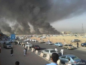 بالصورة انفجار شاحنة يهز شرق الرياض  نتج عنها : ١4 متوفين و60 مصاباً