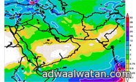 الطقس: أمطارٌ رعديّة متوسطة على سواحل منطقتَي مكة المكرّمة والمدينة المنوّرة