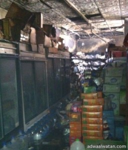 “مدني الطائف” يخّمد حريقا اندلع في محل تجاري بالهدا