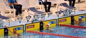 أخضر السباحة يحقق 8 ميداليات خليجية في قطر