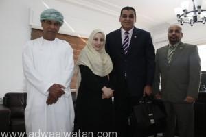 سفير سلطنة عُمان بالأردن يستقبل الزميلان بسام العريان و شادية الزغير