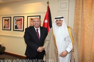 “بن تركي” يقدم نسخة من أوراق اعتماده سفيراً للمملكة لأمين عام وزارة الخارجية الأردني