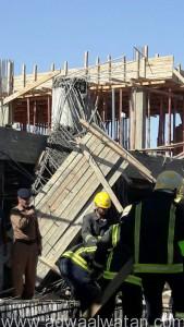 بالفيديو ..مصرع شخصين في انهيار مبنى مدرسة بحائل “تحت الإنشاء”