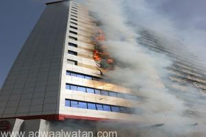 السيطرة على حريق نشب في “15” طابقاً بأحد الفنادق بالعاصمة المقدسة