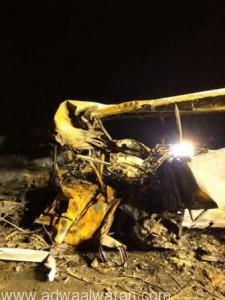 “11” وفاة و”28″ إصابة بـ”حادث مروري” على طريق “الرياض – القصيم”
