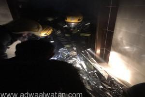 وفاة شخص في حريق بمبنى بـ “حي الريان بتبوك”‎