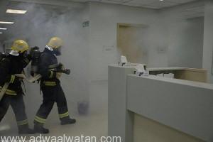 الدفاع المدني بتبوك ينفذ فرضية لحريق وهمي بمستشفى “الملك فهد” التخصصي‎