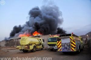 مدني مكة المكرمة يباشر حريقًا في فناء بحي الراشدية بمكة المكرمة