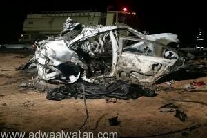 مصرع “3” أشخاص وإصابة واحدة في حادث مروري بطريق (عشيرة -المحاني) بالطائف