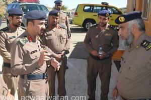 العميد أحمد الدليوي يبدأ جولاته الميدانية بإدارة الدفاع المدني بمحافظة القرى