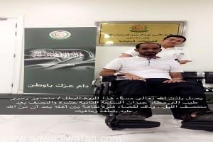 أهالي الحكامية يستقبلون إبنهم “الجندي منصور” المصاب في عاصفة الحزم