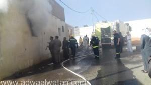 “مدني الحائط ” يسيطر على حريق منزل شعبي دون إصابات