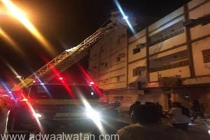 “مدني الطائف” يسيطر على حريقاً شب في مدخل عمارة سكنية