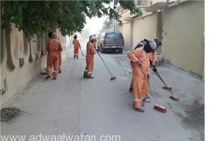 “بلدية الخفجي” تكثف أعمال النظافة في المحافظة