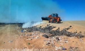 “أمانة نجران” تسيطر على حريق مرمى النفايات بـ”شرورة”