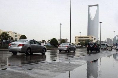 أمطار غزيرة على منطقة الرياض