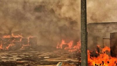 “مدني رنيه” يخمد حريق فناء  تقدر مساحته ١٢٠٠م٢