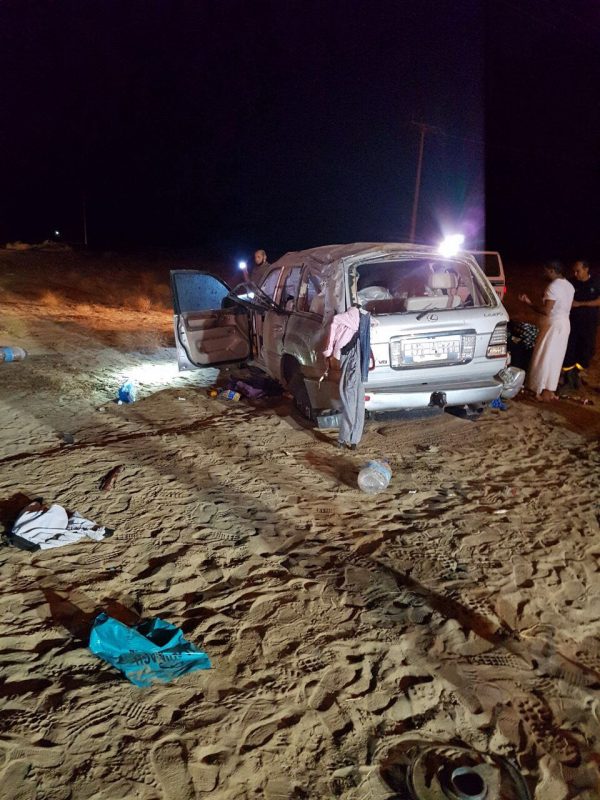 مصرع وإصابة” 9 “أشخاص إثر إنقلاب سيارة شمال محافظة “القنفذة”