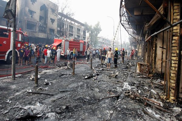 أكثر من “80” قتيل وجريح في انفجار عنيف بساحة الطيران وسط بغداد