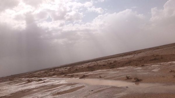 بالصور .. هطول أمطار على محافظة سميراء