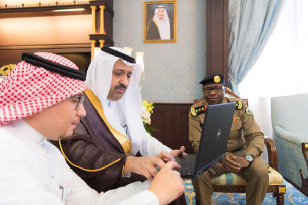 “أمير الباحة” يدشن نظام الرصد الآلي للإشارات الضوئية المرورية