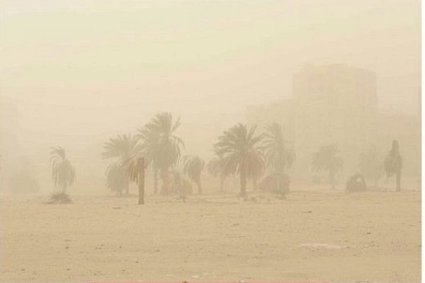 الأرصاد الجوية تحذر : موجة غبار تجتاح الكويت تقل معها الرؤية الأفقية