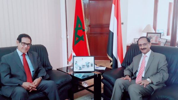 السفير الأصبحي يلتقي بنظيره المغربي لدى اليمن