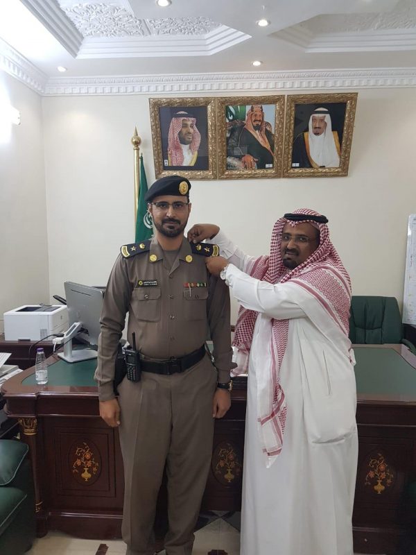 محافظ الحُرّث يقلّد مدير شرطة المحافظة رتبته الجديدة