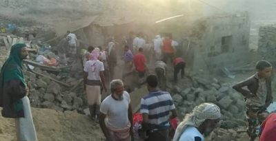 مقتل أسرة كاملة بمحافظة تعز بصاروخ كاتيوشا اطلقته مليشيا الحوثي