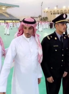 مناصر العسكر يحتفل بتخرج ابنه مشعل برتبة ملازم
