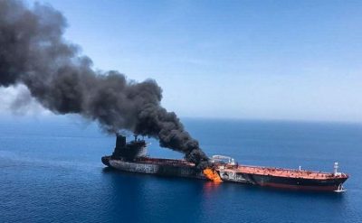 بريطانيا تتهم إيران بالهجوم على ناقلتي النفط في خليج عمان