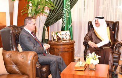 الأمير سعود بن نايف يستقبل سفير جمهورية إيرلندا لدى المملكة