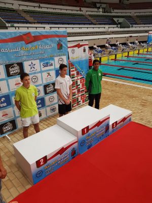 ذهبية وفضية وبرونزيتين لأخضر السباحة في البطولة العربية بالمغرب