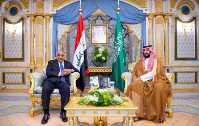 ولي العهد يجتمع مع دولة رئيس وزراء جمهورية العراق