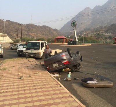 8 إصابات من عائلة واحدة في حادث سير بمحافظة قلوة