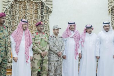 محافظ صامطة يرعى مبادرة تكريم قادة قوات وألوية الحزم السودانية بمركز السهي