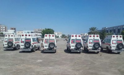 وزارة الصحة اليمنية تتسلم 16 سيارة إسعاف