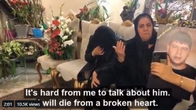 أم إيرانية: رصاصة اخترقت قلب ابني فقتلته أثناء الاحتجاجات