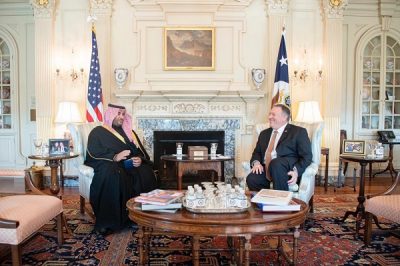 الأمير خالد بن سلمان يصل إلى الولايات المتحدة الأمريكية ويلتقي وزير الخارجية الأمريكية