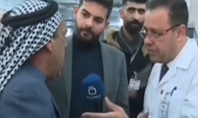 بالفيديو.. مُسِنّ عراقي يلفظ أنفاسه الأخيرة في مقابلة تلفزيونية على الهواء