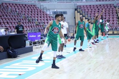 أخضر السلة يواصل استعداداته لمواجهة قطر