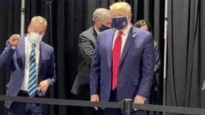 ترامب يرتدي الكمامة لأول مرة منذ ظهور كورونا في أمريكا