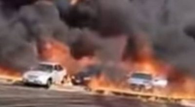 بالفيديو.. السيطرة على حريق هائل بأنبوب للمواد البترولية في مصر
