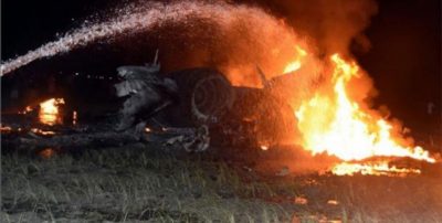 مقتل 22 شخصًا في تحطم طائرة عسكرية بشرق أوكرانيا