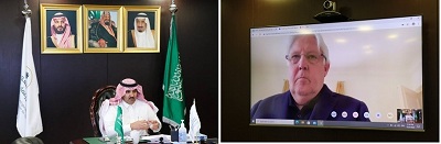 “آل جابر” يلتقي المبعوث الأممي باليمن السيد مارتن غريفيث “عبر الاتصال المرئي”