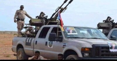 وصول تعزيزات عسكرية  تابعة للمجلس الإنتقالي للتصدي لأي محاولة هجوم حوثي على منطقة طور الباحة بلحج