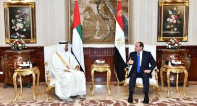 السيسي ومحمد بن زايد يؤكدان على التنسيق لحماية الأمن العربي